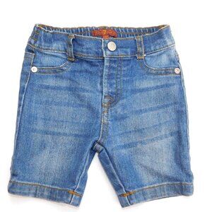 7 for all Mankind Blue Denim Jean Shorts Baby Toddler 24 Months 24M